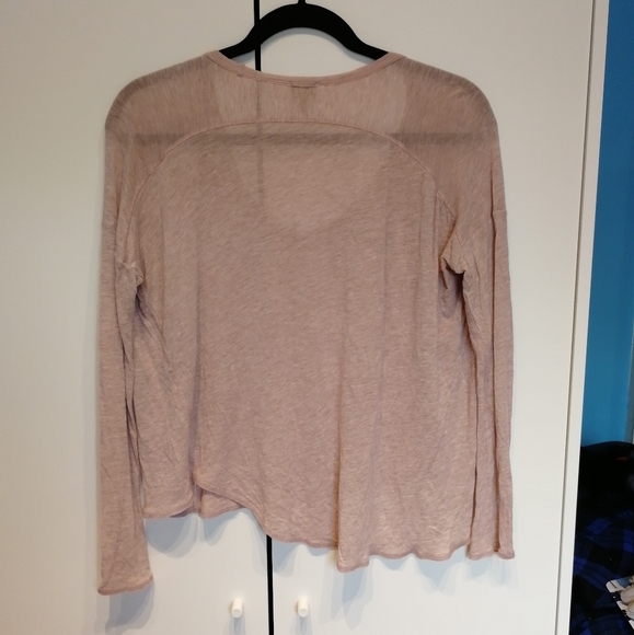 WILFRED FREE burnout long sleeve wool blend shirt burnout XXS Aritzia - Picture 4 of 7